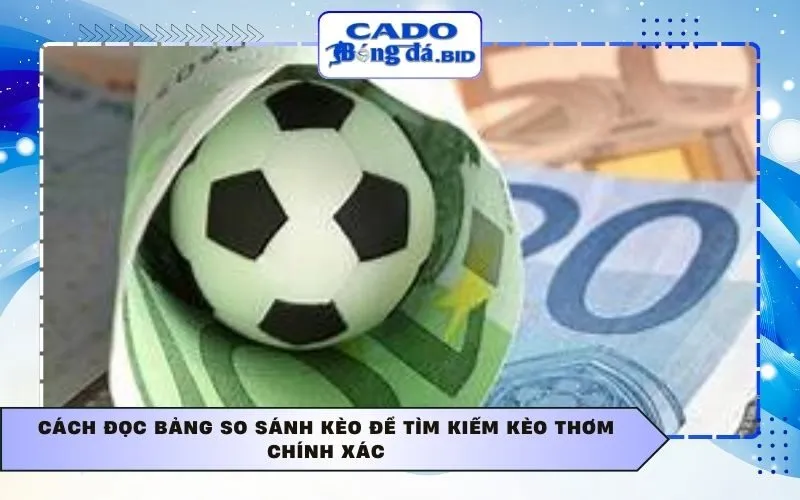 Cách đọc bảng so sánh kèo để tìm kiếm kèo thơm chính xác